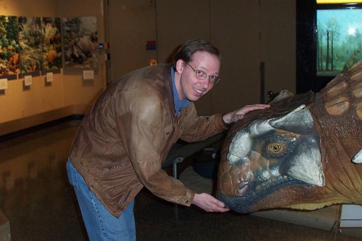 robhangingwiththedinosaurs.jpg - At the Alberta Provincial Museum.