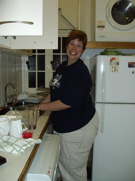 IMGP1235.JPG - Barb in her new kitchen.