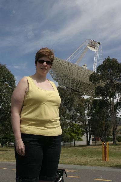 IMG_3846.JPG - Barb with the newest 70m dish