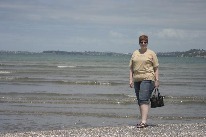 IMG_1563.JPG - Hanging out at the beach.  Beautiful fine sand and tons of seashells